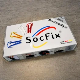 SocFix® Sockenklammern 40 Stück: je 10x rot / weiß / gelb / blau