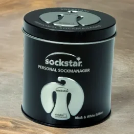 sockstar 20 Sockenclips Premium GeschenkBox: Black & White Edition