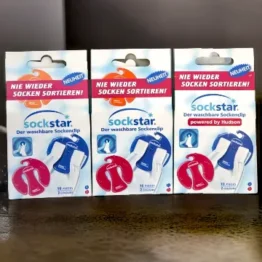 Sockstar 30 Sockenclips - 3x Basicpacks Basic Line in Rot & Blau