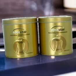 Sockstar 40 Sockenclips - 2x edle Luxus Präsentdose Gold Edition